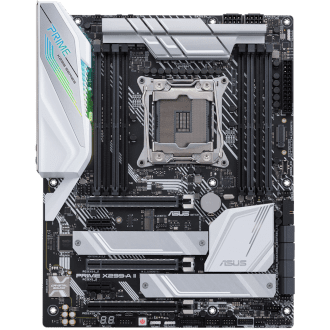 this white motherboard has a few high-end options. It also include the ASUS logo on the bottom right