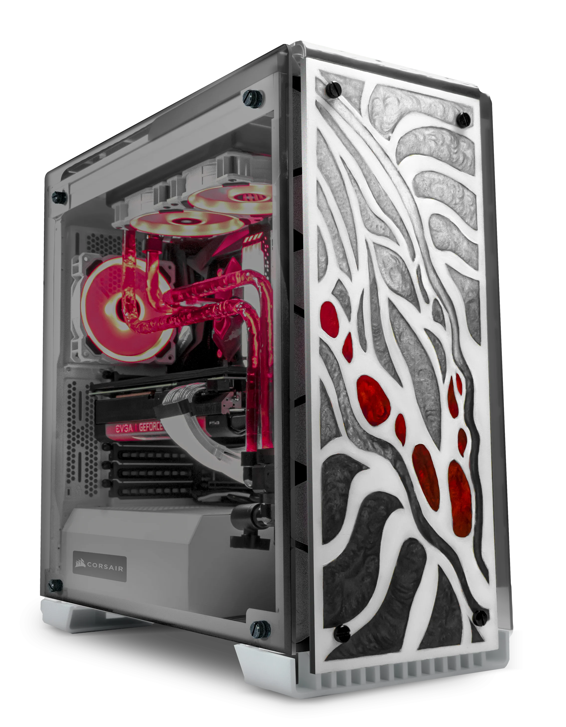 The white and red version of the unique butterfly themed PC