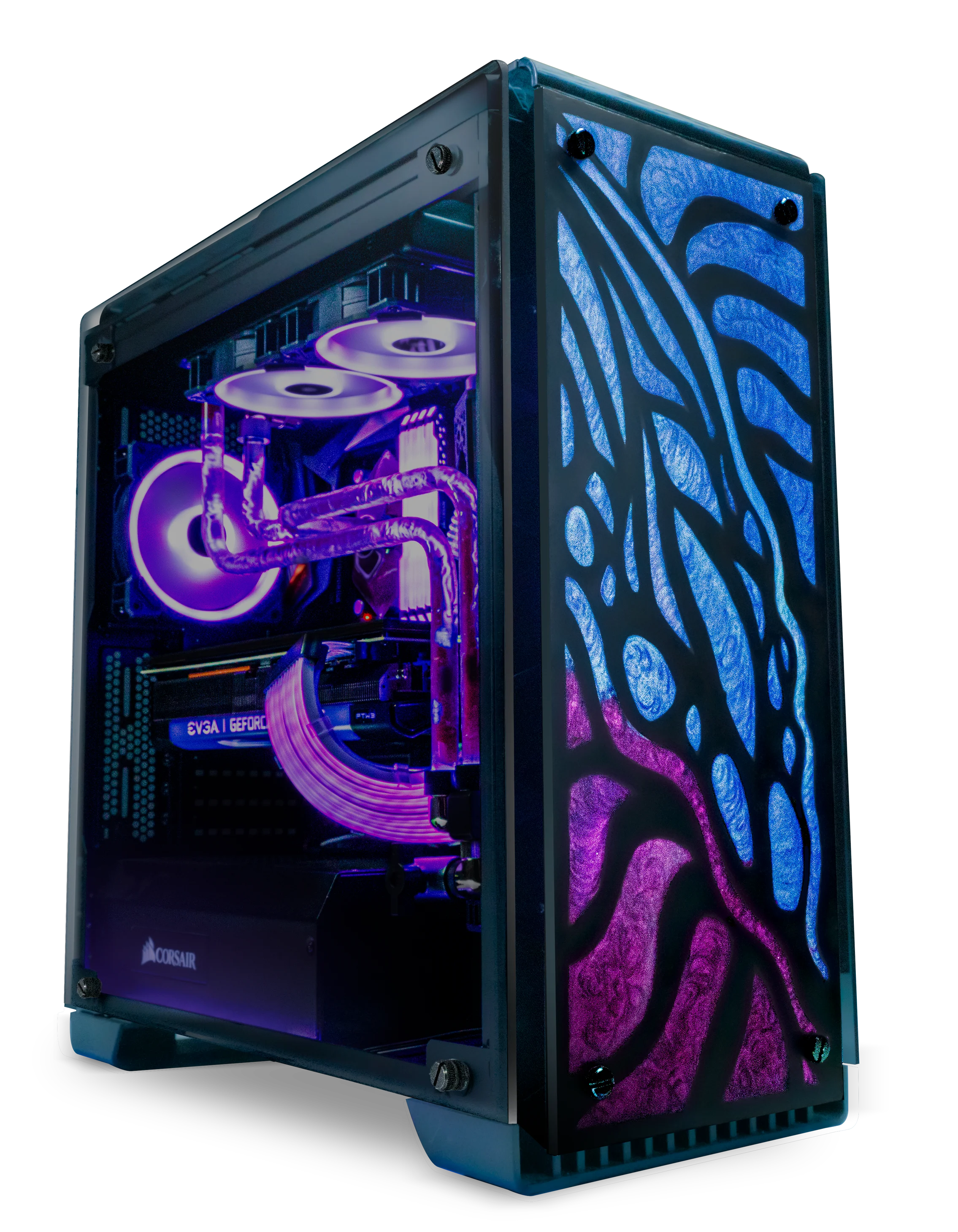 The blue and purple version of the unique butterfly themed PC