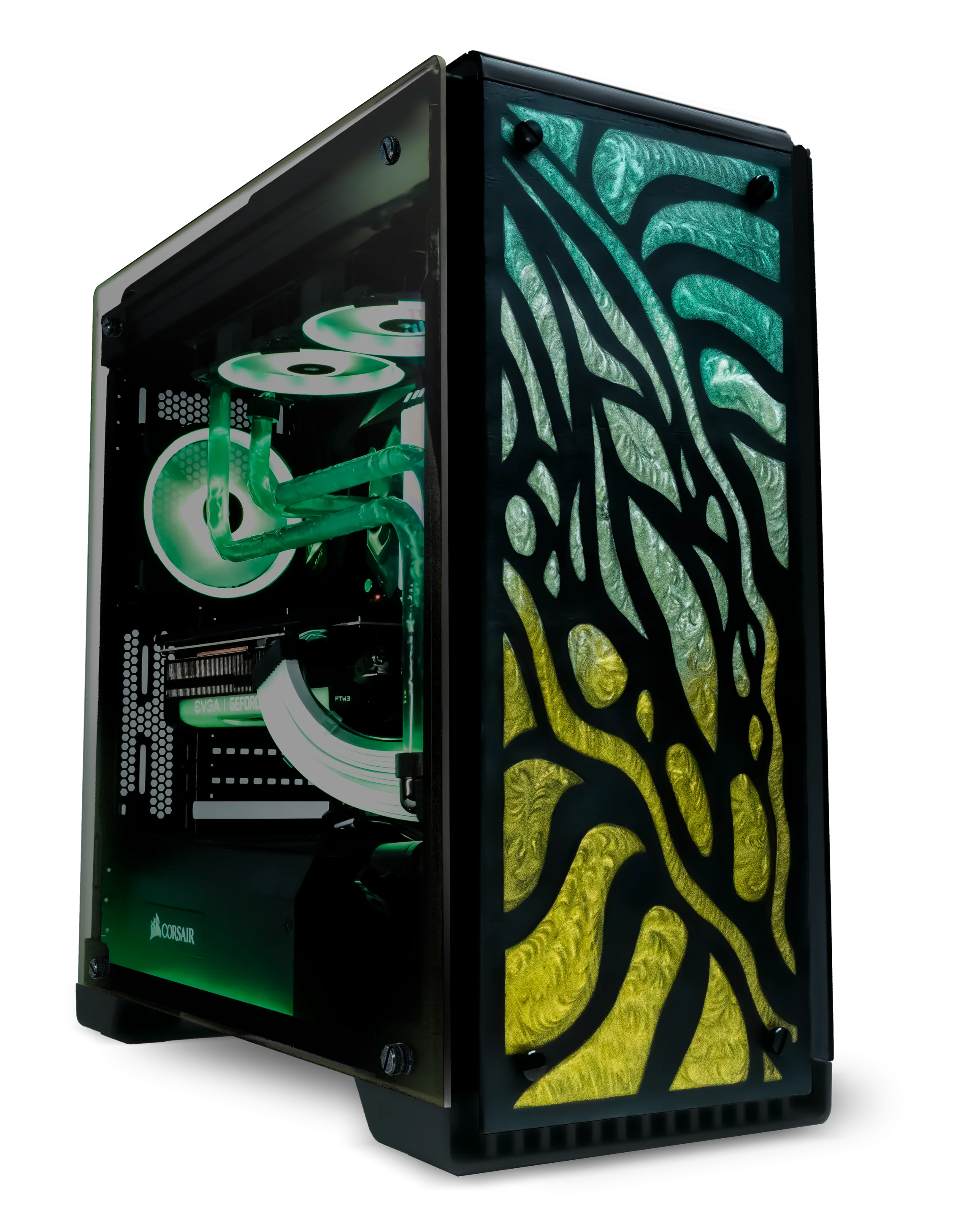 The green and yellow version of the unique butterfly themed PC